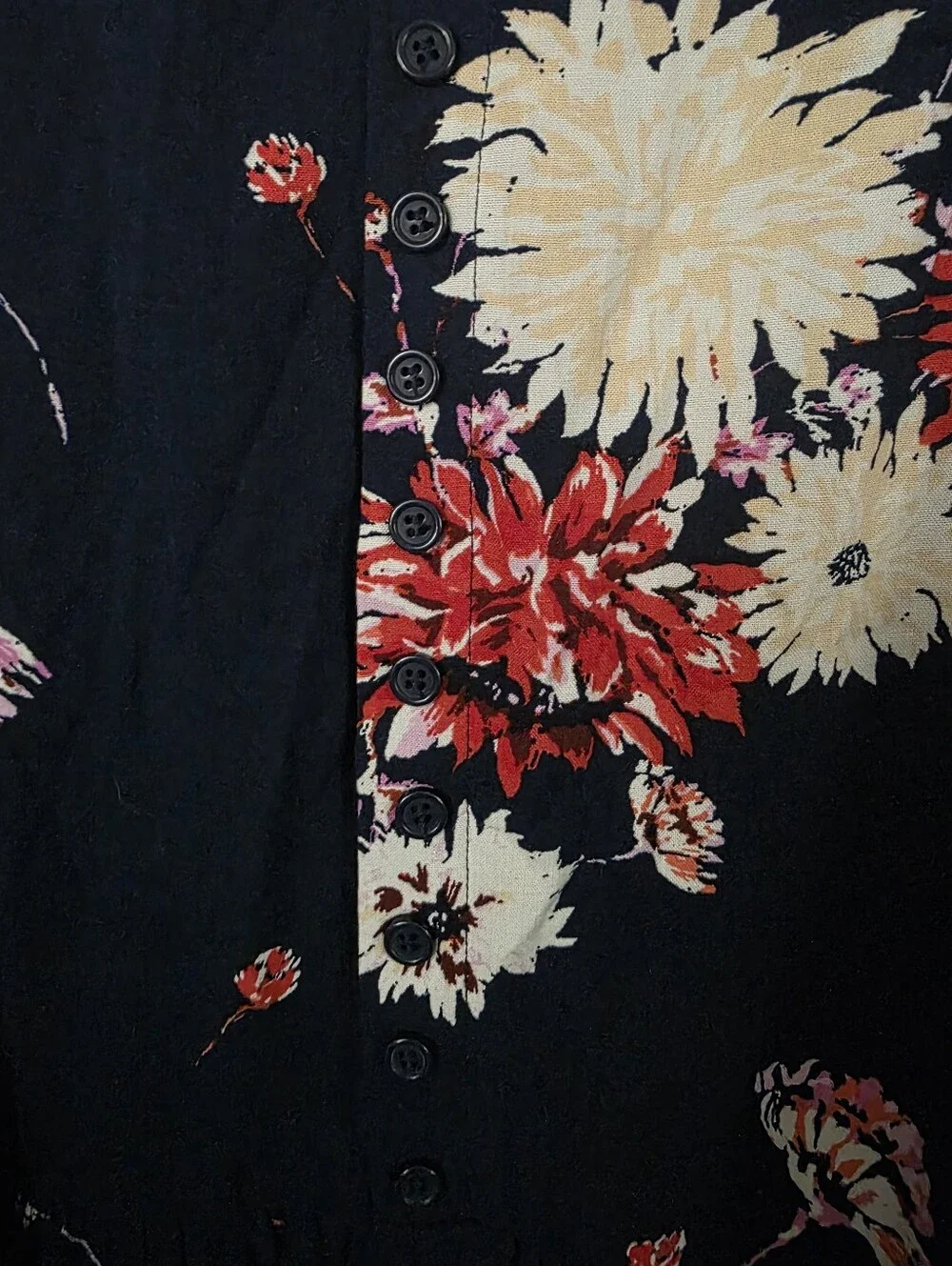 NWT Torrid Navy Floral Button Front Back Zip Stretch Challis Maxi Skirt